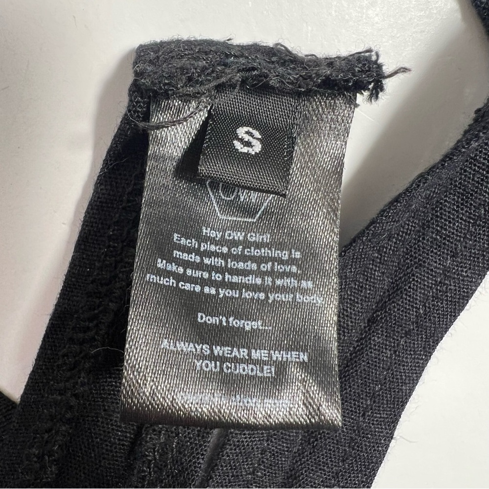 OW Collection Crete Linen Blend Wrap Top Size Small - Picture 5 of 9